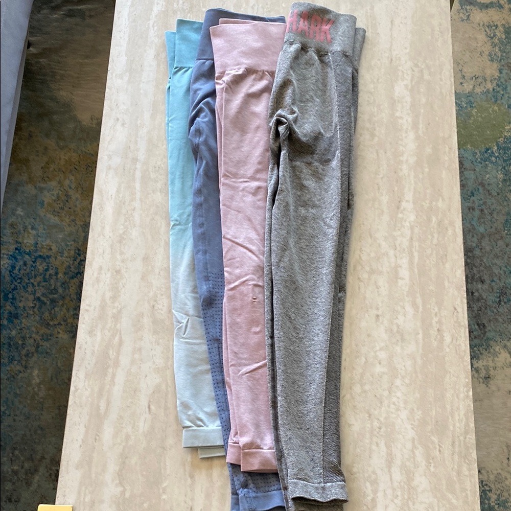Gymshark Gray blue or Pink Leggings Stretchy Full-Length. $12 per, $45 for all